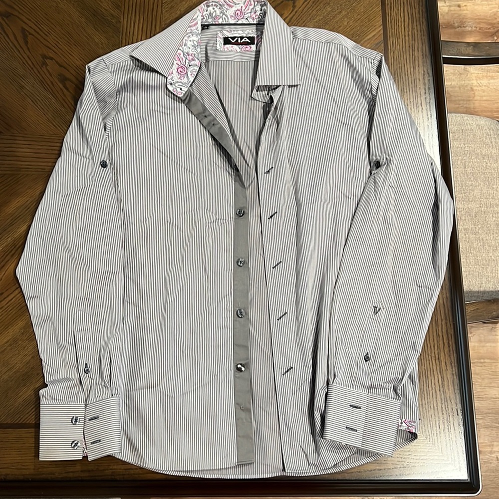 Mens XL VIA UOMO dress shirt